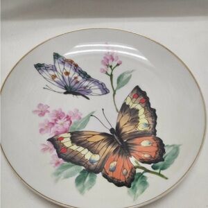 Neiman Marcus Multicolor Butterfly Porcelain Plate